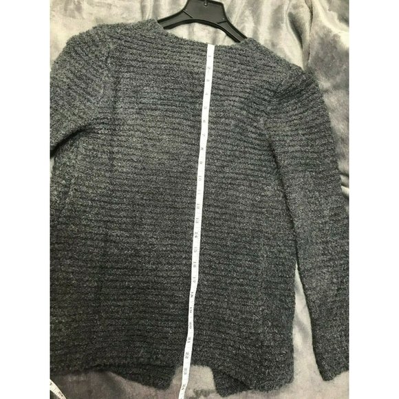 Loft outlet by Anne Taylor Petite grey cardigan XPS, open front EUC - Picture 8 of 8
